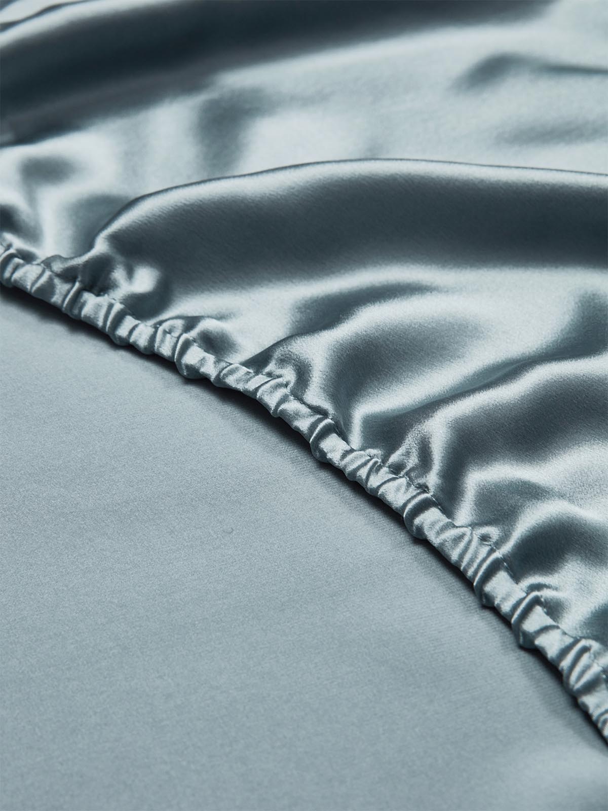 [Gråblå] SilkSilky-NO 22Momme Bedding Set 004