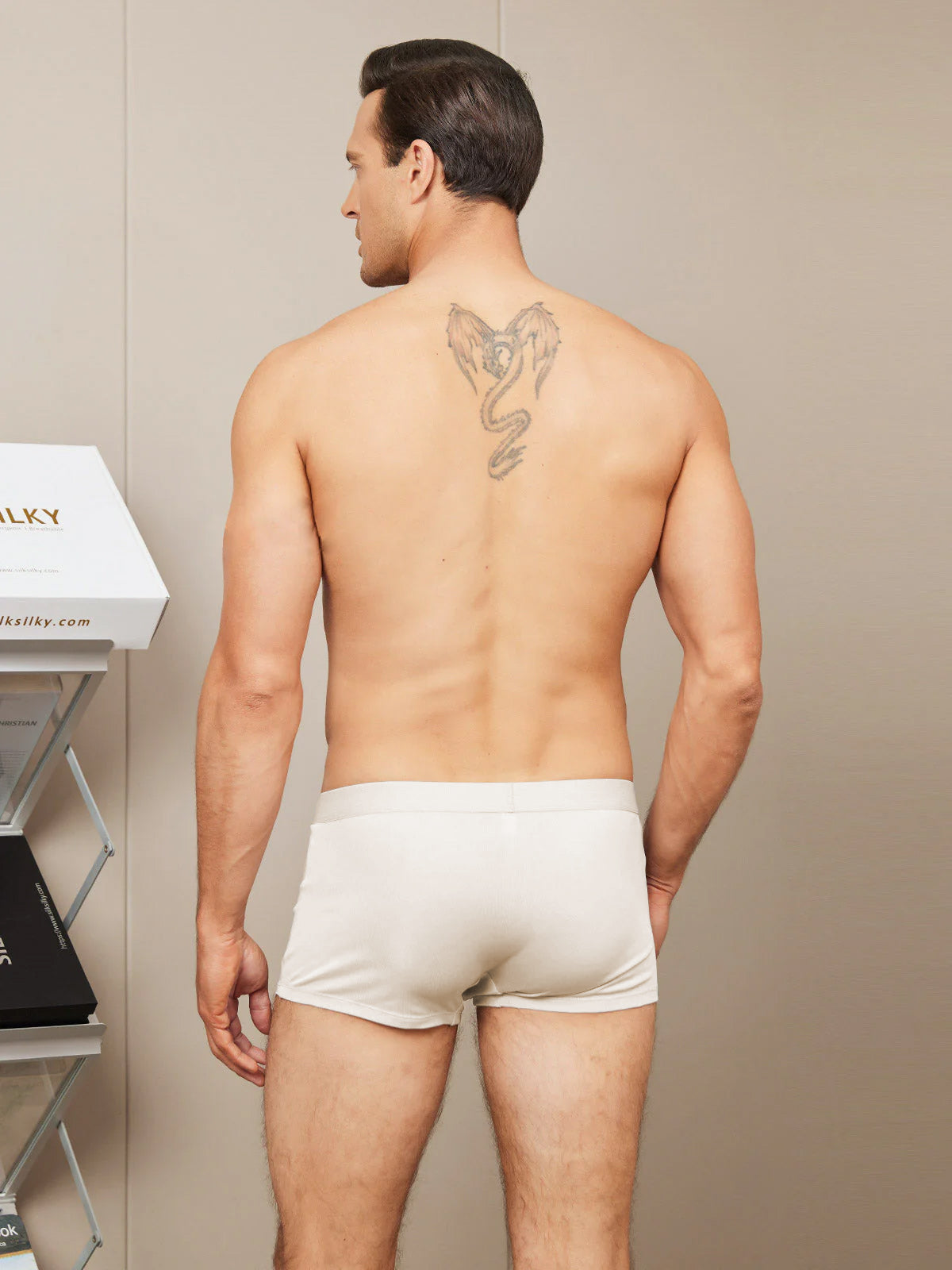 [Beige] SilkSilky-NO Mens Underwear 002