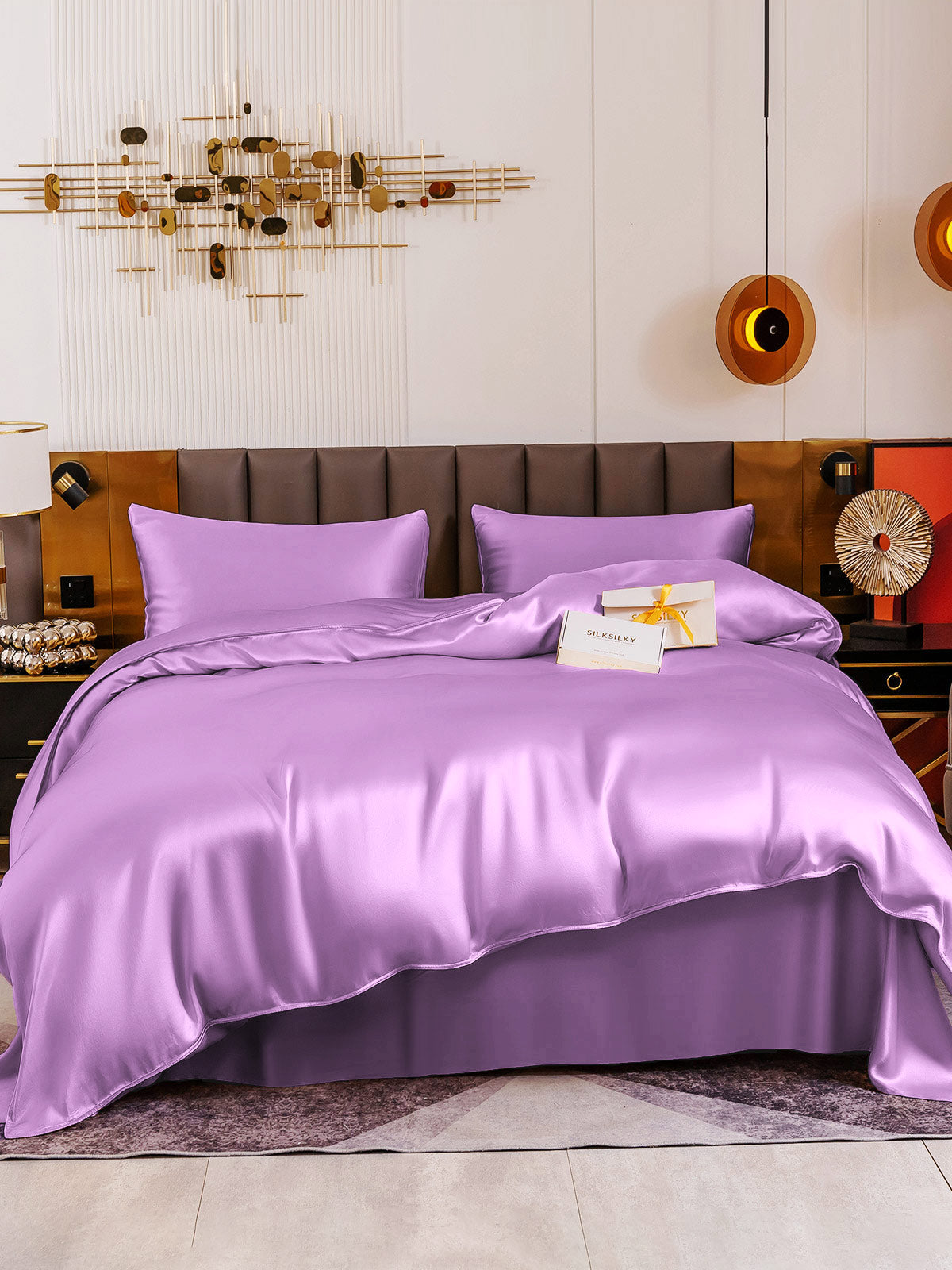 [Lavendel] SilkSilky-NO 19Momme Bedding Set 002