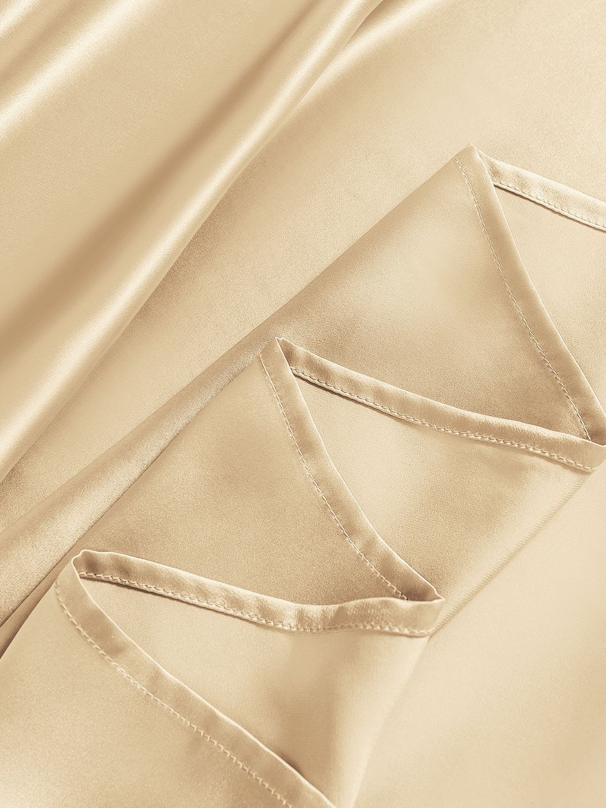 [Beige] SilkSilky-NO 19Momme Pure Silk Bedding Set 005