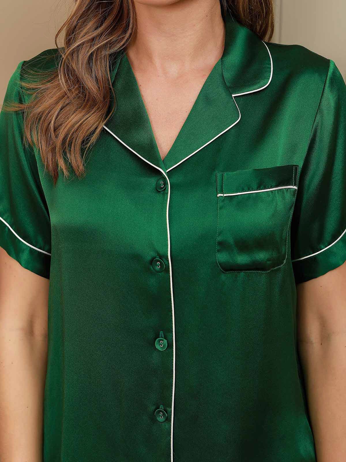 [Grønn] SilkSilky-NO Womens Pajamas 004