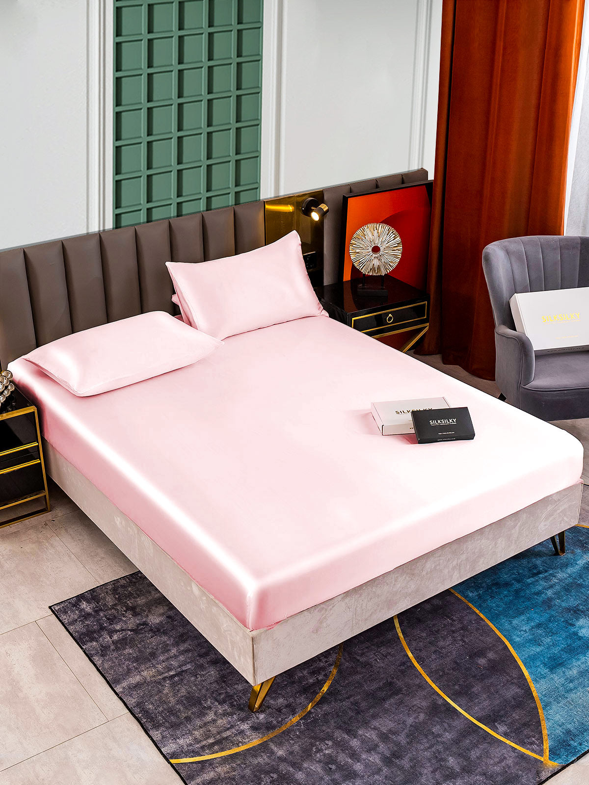 [Rosa] SilkSilky-NO 25Momme Bedding Set 001