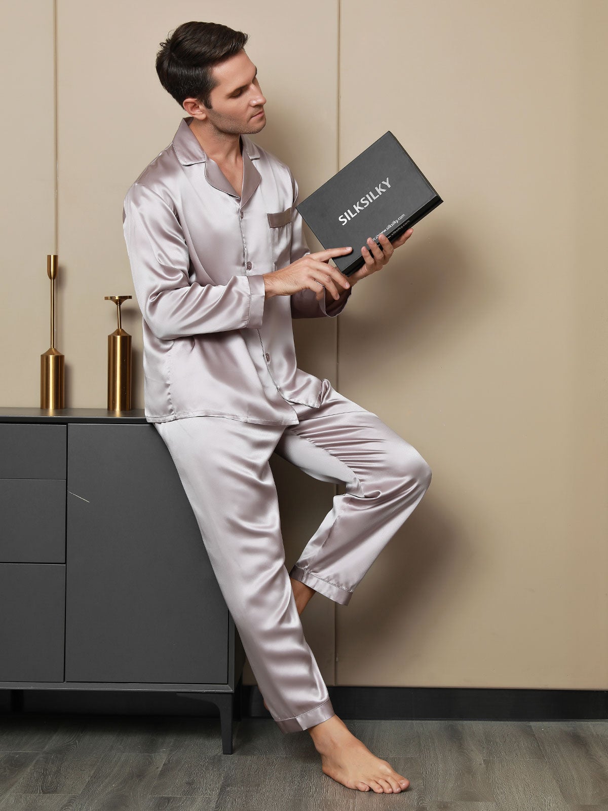 [Blek Mauve] SilkSilky-NO 19Momme Mens Pajamas 003