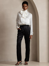[Svart] SilkSilky-NO 19Momme Silke Womens Pants 007