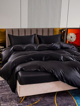 [Svart] SilkSilky-NO 22Momme Bedding Set 005,