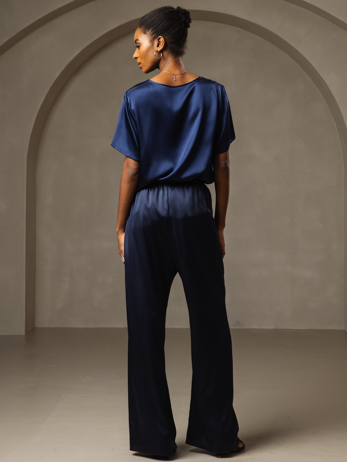 SilkSilky-NO Womens T-Shirt Mørkeblå 002