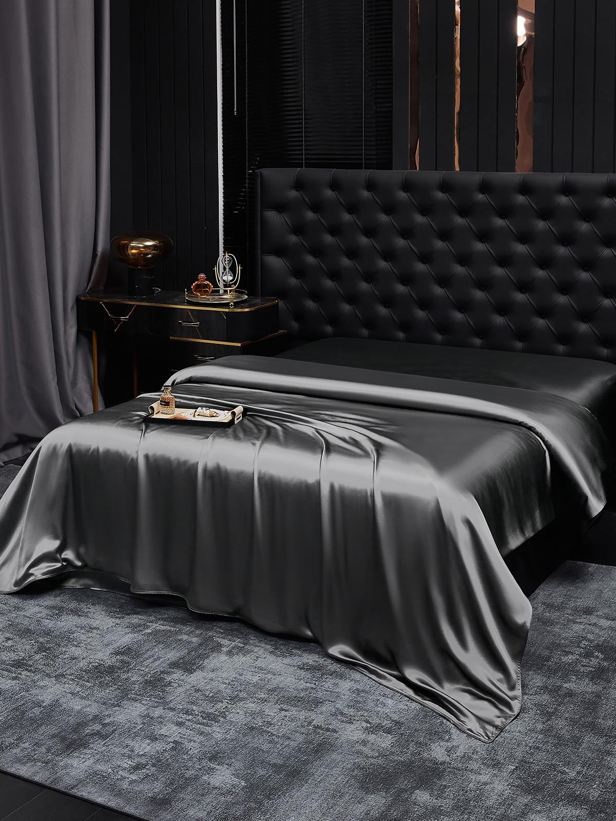 [Mørkegrå] SilkSilky-NO 19Momme Duvet Cover 001