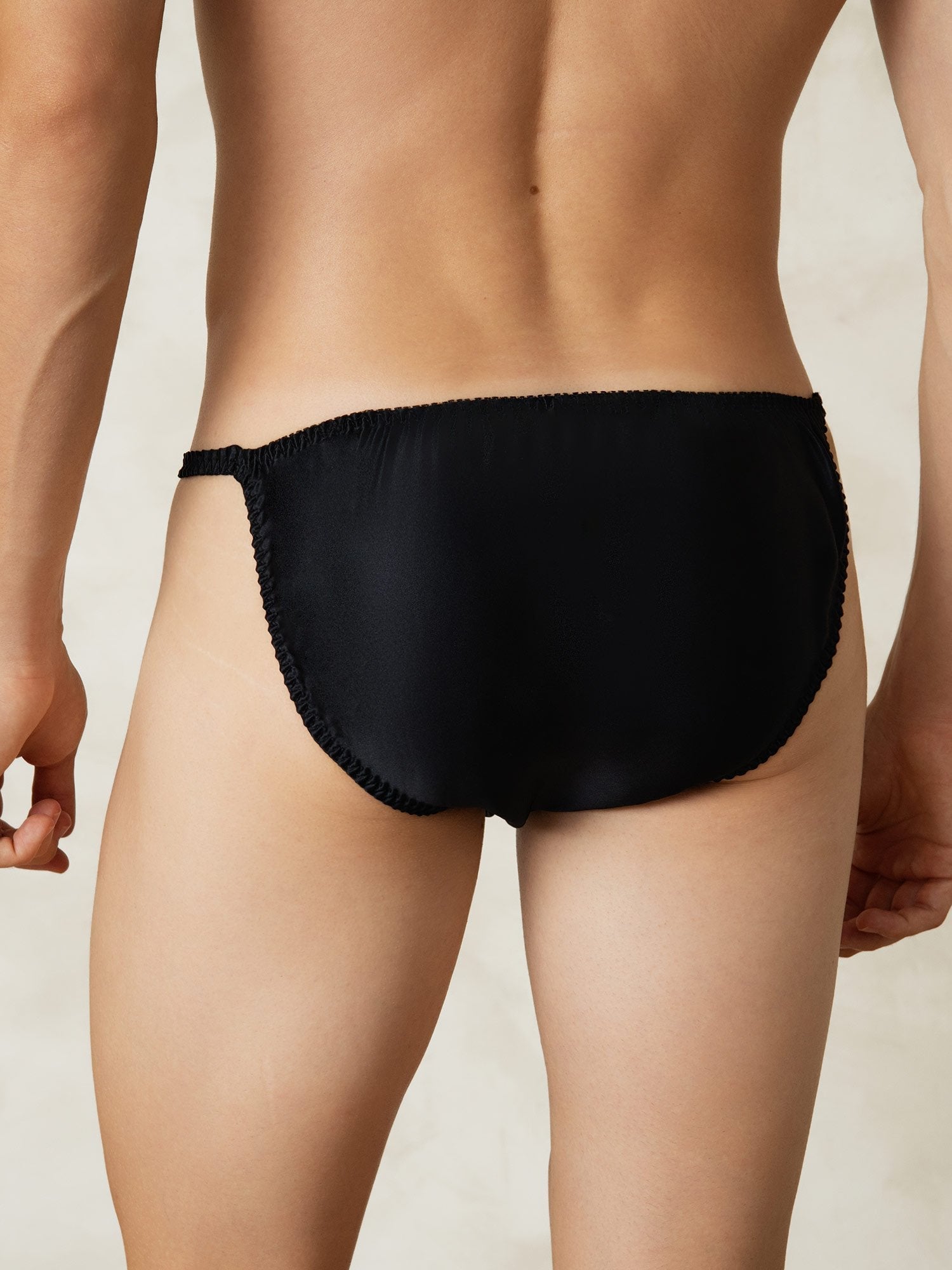 [Svart] SilkSilky-NO Silke Mens Underwear 002