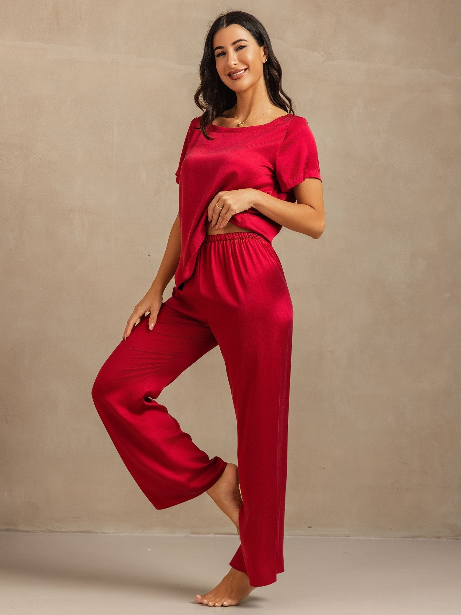[Vin] SilkSilky-NO 19Momme Silke Womens Pajamas 003