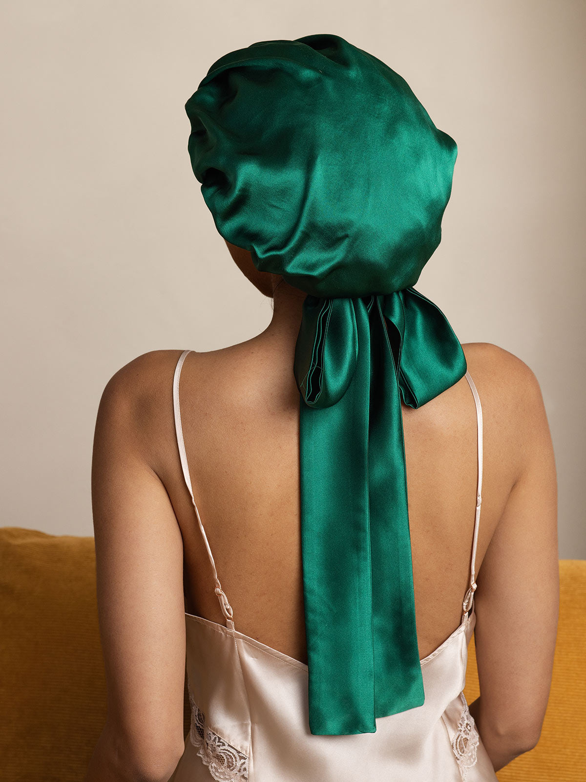 [Mørk Grønn] SilkSilky-NO Sleep Cap 004