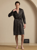 [Svart Kjede] SilkSilky-NO Long Sleeve Mens Robe 008