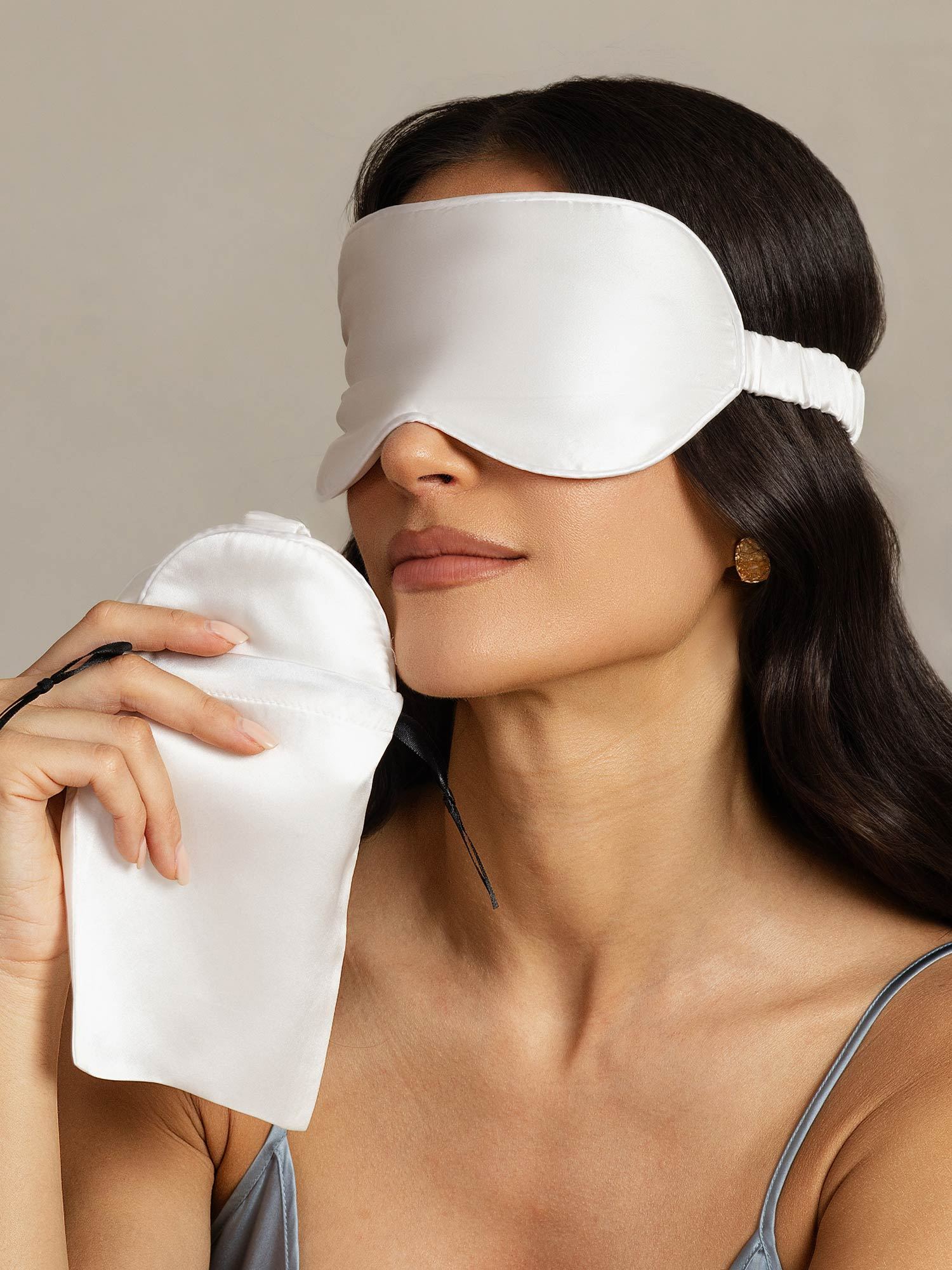 [Hvit] SilkSilky-NO Silke Eye Mask 007