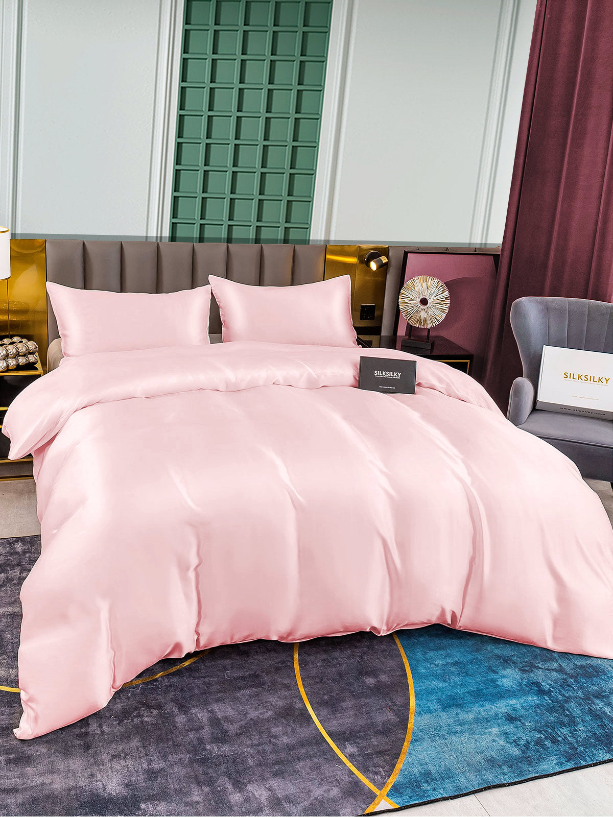 [Rosa] SilkSilky-NO 25Momme Bedding Set 003
