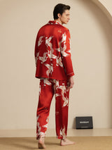 [Vin] SilkSilky-NO Long Sleeve Notch Collar Pyjamas for menn 002