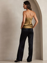 [Kaffe] SilkSilky-NO Spaghetti Strap V Neck Camisole Topp 005