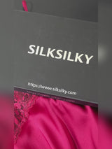 SilkSilky-NO Spaghetti Strap V Neck Nattkjole video 001