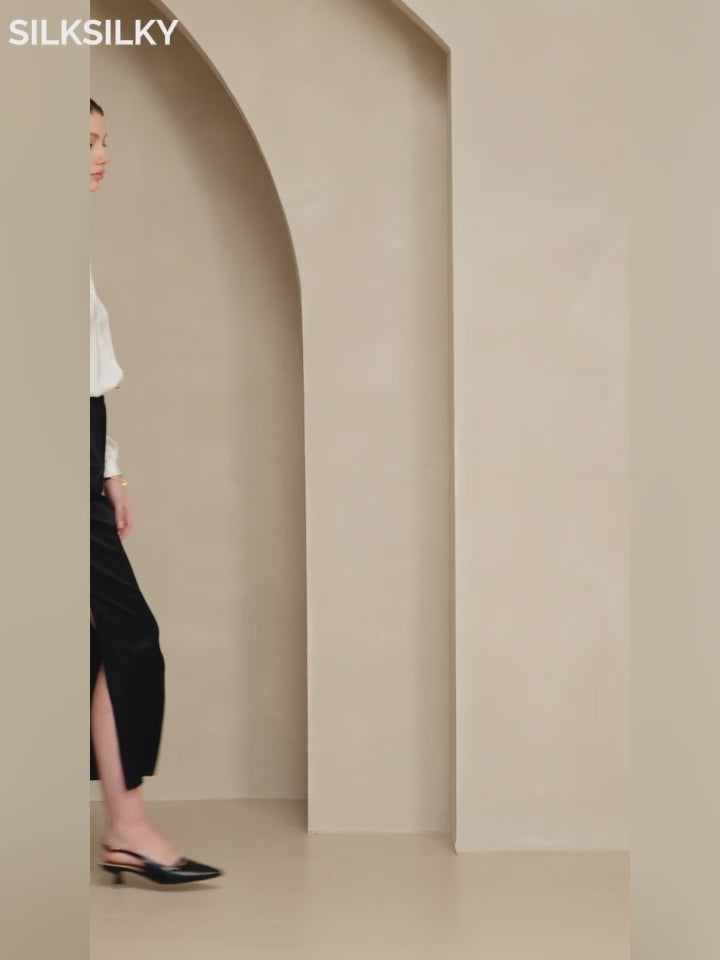 SilkSilky-NO 19Momme Silke Womens Pants-video-001