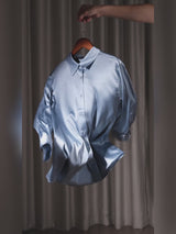 SilkSilky-NO 3/4 Sleeve Lapel Collar Skjorte for Kvinner video 001