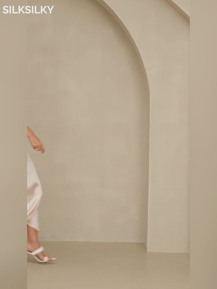 SilkSilky-NO Pure Silk Sleeveless U-hals Camisole Topp-video-001