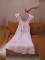 SilkSilky-NO Sleeveless Square Neck Nattkjole video 001