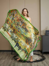 [P072] SilkSilky-NO Pure Silk Scarf 003