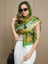 [P072] SilkSilky-NO Pure Silk Scarf 007
