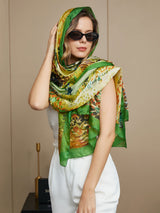 [P072] SilkSilky-NO Pure Silk Scarf 006