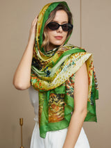[P072] SilkSilky-NO Pure Silk Scarf 001
