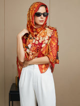 [P073] SilkSilky-NO Pure Silk Scarf 005