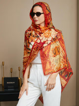 [P073] SilkSilky-NO Pure Silk Scarf 006