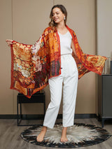 [P073] SilkSilky-NO Pure Silk Scarf 009