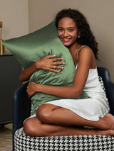 [Grågrønn] SilkSilky-NO 30Momme Pure Silk Pillowcase 002