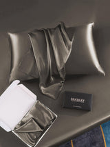 [Mørkegrå] SilkSilky-NO 30Momme Pure Silk Pillowcase 005